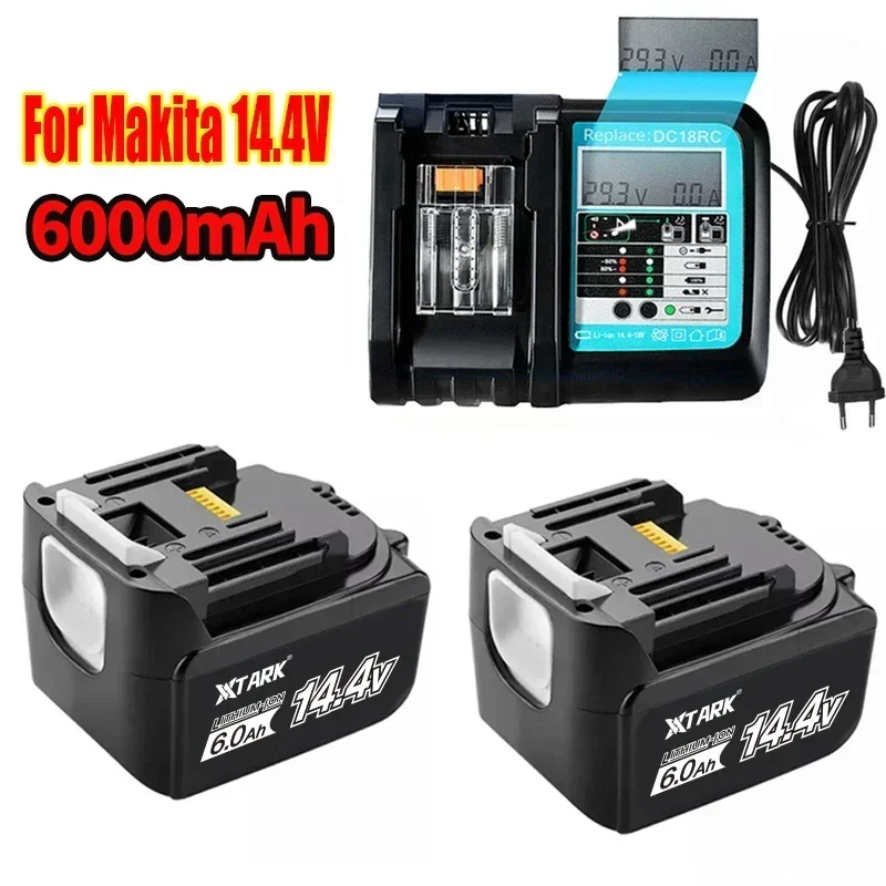14.4V 6000mAh Rechargeable Li-ion Battery For Makita 14V Power Tools 5.0Ah Batteries BL1460 BL1430 1415 194066-1
14.4V 6000mAh Rechargeable Li-ion Battery For Makita 14V Power Tools 5.0Ah Batteries BL1460 BL1430 1415 194066-1