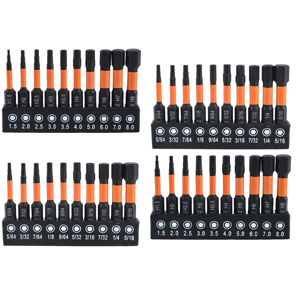 10/20PCS Magnetic Allen Wrench Drill Bit Set 2 In 1/4 Hex-Shank Hex Bit Set S2 Steel Allen Wrench Hex Head Screwdriver Bit Set
10/20PCS Magnetic Allen Wrench Drill Bit Set 2 In 1/4 Hex-Shank Hex Bit Set S2 Steel Allen Wrench Hex Head Screwdriver Bit Set