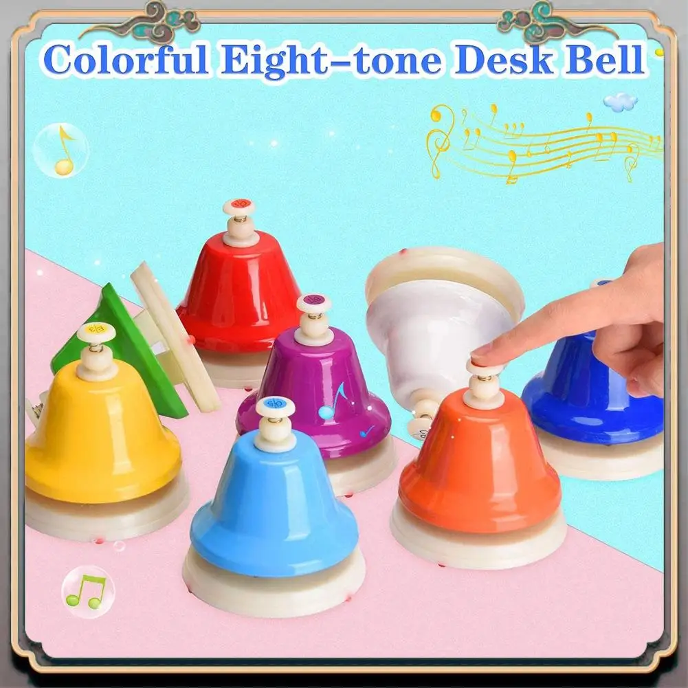 Durable Desk Bells, 8 Notes Diatonic Metal Hand Bells, Rainbow Music Bells, Musical Learning Teaching Percussion Instrument
Durable Desk Bells, 8 Notes Diatonic Metal Hand Bells, Rainbow Music Bells, Musical Learning Teaching Percussion Instrument