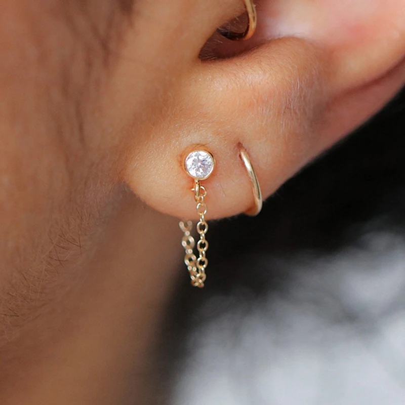Gold Filled Chain Earrings Gold Wrap Earrings Handmade Korean Jewelry Brincos Minimalism Pendientes Earrings for Women
Gold Filled Chain Earrings Gold Wrap Earrings Handmade Korean Jewelry Brincos Minimalism Pendientes Earrings for Women