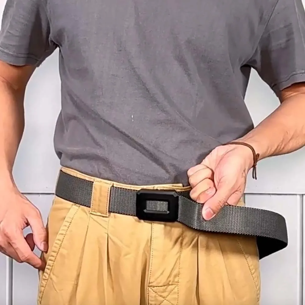 Fashion Adjustable Men Nylon Belt Hollow Swivel Buckle Polyester Cloth Waistband Texture Reversible Sturdy Cloth Belt Outdoor
Fashion Adjustable Men Nylon Belt Hollow Swivel Buckle Polyester Cloth Waistband Texture Reversible Sturdy Cloth Belt Outdoor