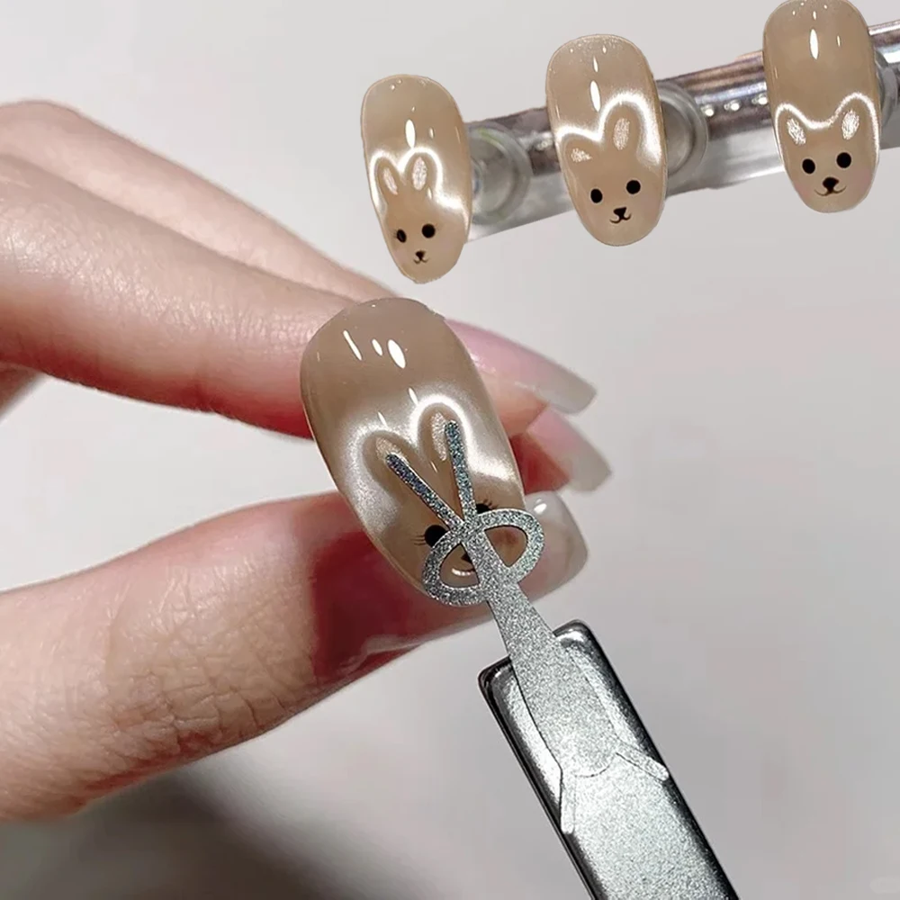 3D Bunny Shaped Cat Eye Nail Magnet Kit Y-shape Iron Wire Rabbit Cat Bear Pattern Strong Cat's Eye Magnetic Stick Nail Art Tools
3D Bunny Shaped Cat Eye Nail Magnet Kit Y-shape Iron Wire Rabbit Cat Bear Pattern Strong Cat's Eye Magnetic Stick Nail Art Tools