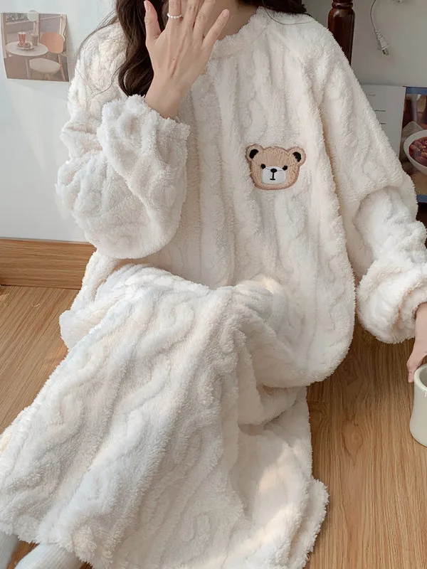 Coral Fleece Sleepwear Women's Long Loose plus Size Maternity Robe Thick Winter Home Clothes Suitable for Outdoor
Coral Fleece Sleepwear Women's Long Loose plus Size Maternity Robe Thick Winter Home Clothes Suitable for Outdoor