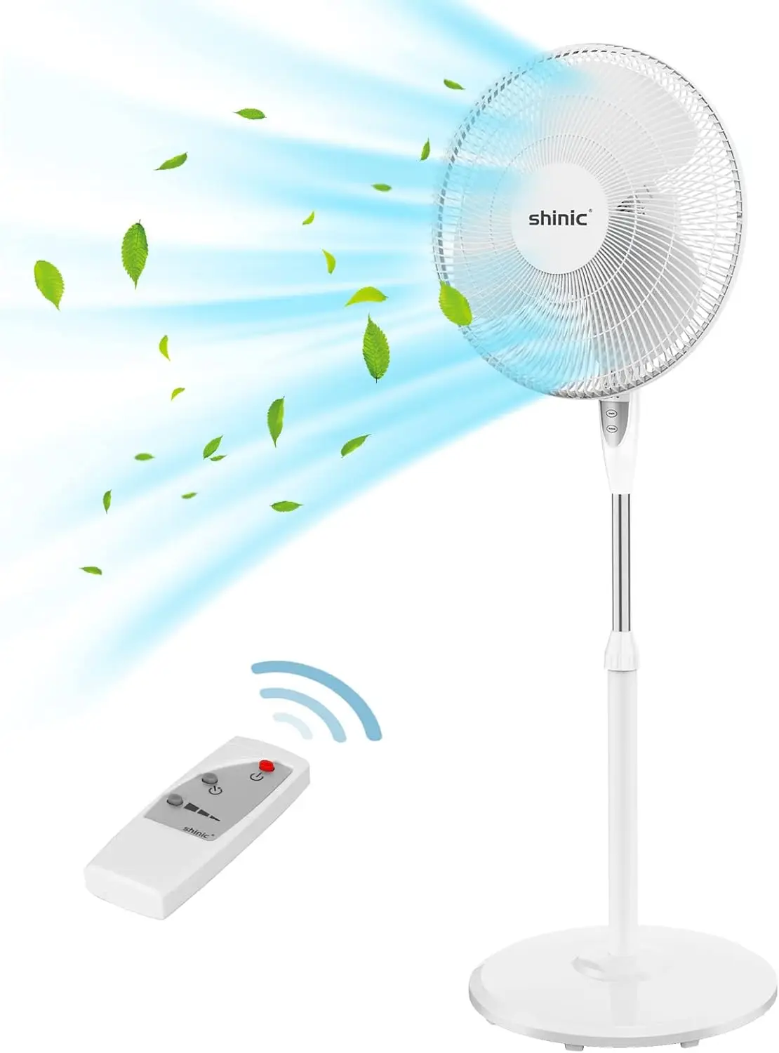 16-Inch Pedestal Fan with Remote Control, 3-Speed Quiet Operation, Adjustable Height & Tilt, 7.5-Hour Timer for Home Bedroom
16-Inch Pedestal Fan with Remote Control, 3-Speed Quiet Operation, Adjustable Height & Tilt, 7.5-Hour Timer for Home Bedroom