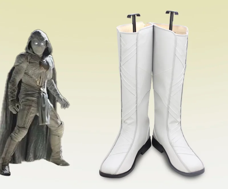 Movie Moon Cosplay Marc Spector White Boots Men Halloween Carnival Knight Custom Made Shoes
Movie Moon Cosplay Marc Spector White Boots Men Halloween Carnival Knight Custom Made Shoes