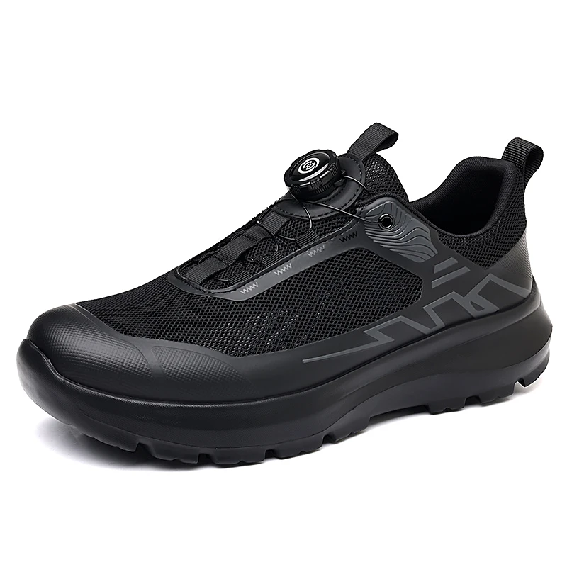 Men Rotary Knob Hiking Shoes Breath Mesh Anti Slip Thick Sole Light All Black Outdoor Walking Casual Trekking Sneakers
Men Rotary Knob Hiking Shoes Breath Mesh Anti Slip Thick Sole Light All Black Outdoor Walking Casual Trekking Sneakers
