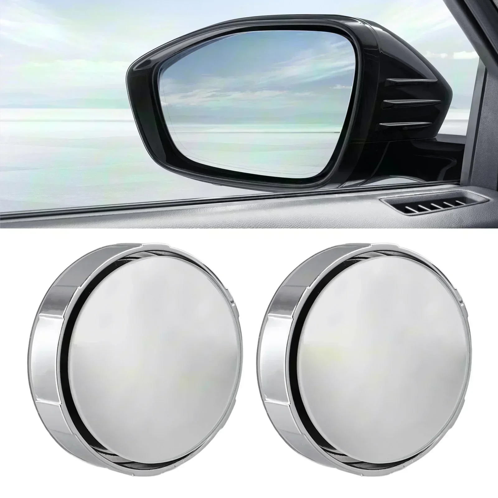 2Pcs Car Blind Spot Rear View Mirror Side Blind Spot Mirror For Car 360-Degree Suction Cup Parking Auxiliary Convex Mirror
2Pcs Car Blind Spot Rear View Mirror Side Blind Spot Mirror For Car 360-Degree Suction Cup Parking Auxiliary Convex Mirror