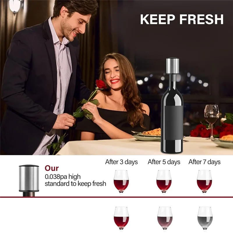 Wine Stopper,Vacuum Leakproof Wine Bottle Stopper, Reusable Wine Sealer, Wine Corks Keeps Fresh, Gifts For Wine Lovers
Wine Stopper,Vacuum Leakproof Wine Bottle Stopper, Reusable Wine Sealer, Wine Corks Keeps Fresh, Gifts For Wine Lovers
