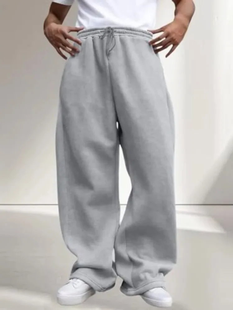 Men's Pure Color Drawstring Wide Leg Sweatpants Loose Fit Comfortable Casual Trousers Polyester Fiber Printed Design
Men's Pure Color Drawstring Wide Leg Sweatpants Loose Fit Comfortable Casual Trousers Polyester Fiber Printed Design