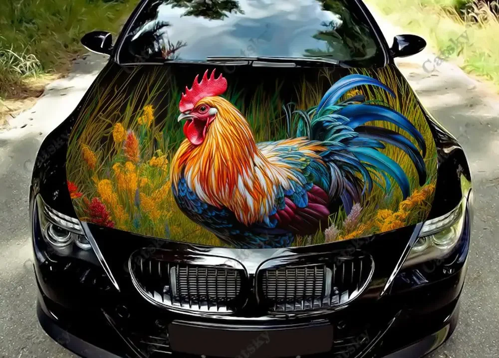 Colorful Rooster Farm Animals Car Hood Vinyl Stickers Wrap Vinyl Film Engine Cover Decals Sticker on Car Auto Accessories
Colorful Rooster Farm Animals Car Hood Vinyl Stickers Wrap Vinyl Film Engine Cover Decals Sticker on Car Auto Accessories
