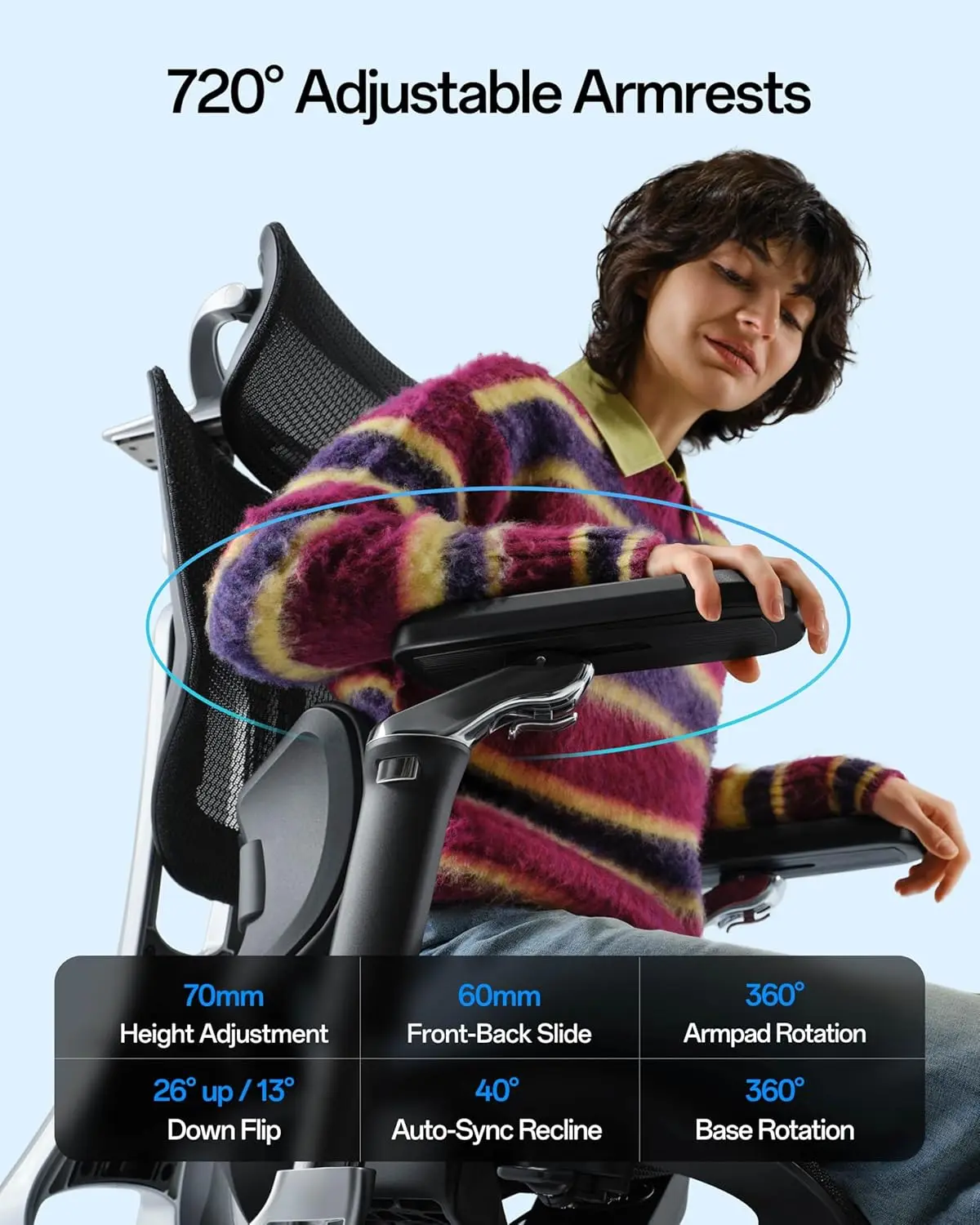 Ergonomic Mesh Office Chair 2026 Edition, 3-Zone Lumbar Support, 4D Headrest, 720° Adjustable Armrests, Black
Ergonomic Mesh Office Chair 2026 Edition, 3-Zone Lumbar Support, 4D Headrest, 720° Adjustable Armrests, Black