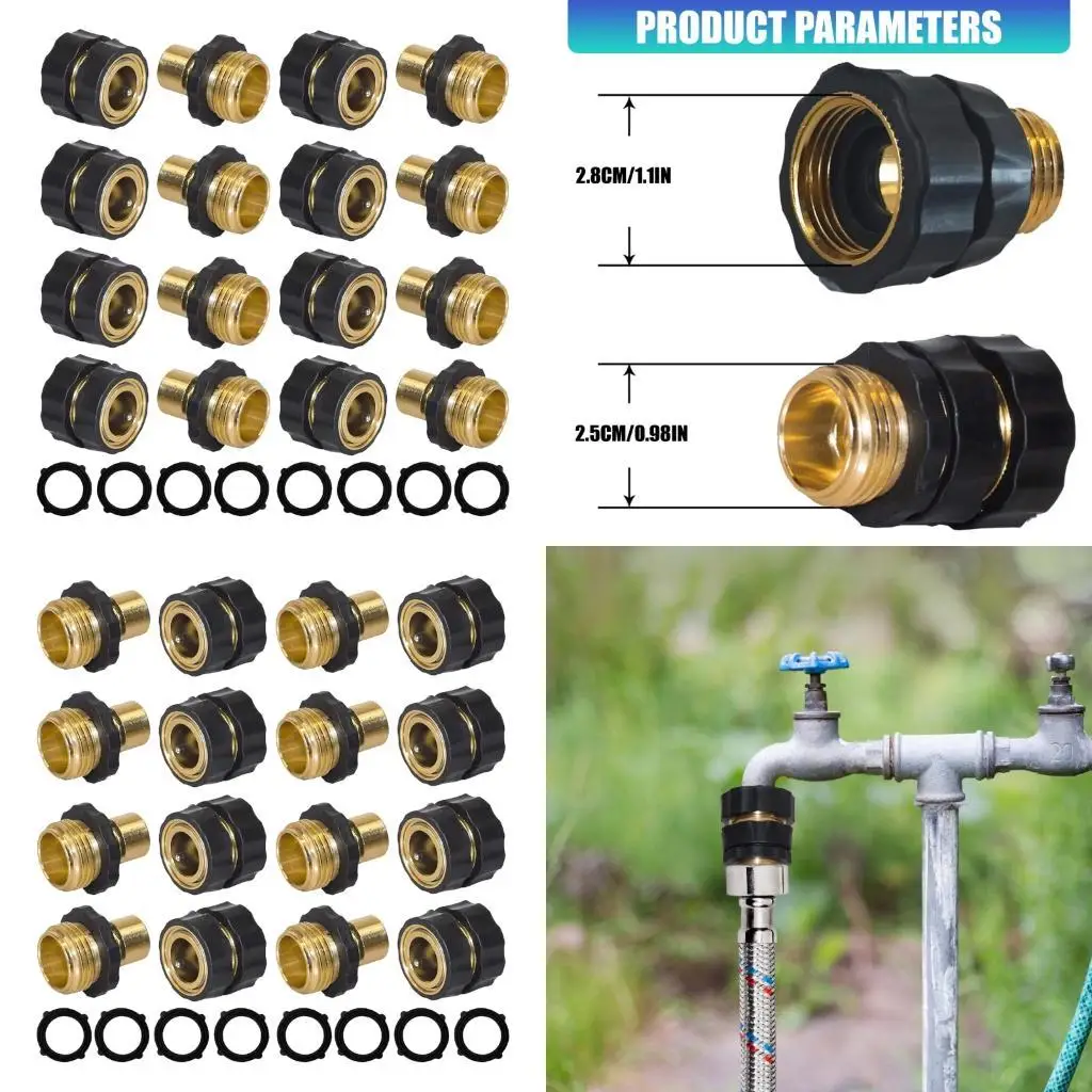 8Lots Commercial Quality Brass Hose Quick Connectors with Easy Twist Lock B03E
8Lots Commercial Quality Brass Hose Quick Connectors with Easy Twist Lock B03E