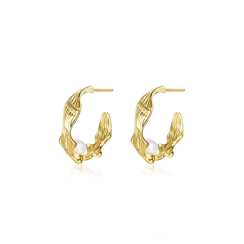 925 sterling silver Gold Pearl Small Hoop Earrings with Personalized Dangle Earrings for Women
925 sterling silver Gold Pearl Small Hoop Earrings with Personalized Dangle Earrings for Women
