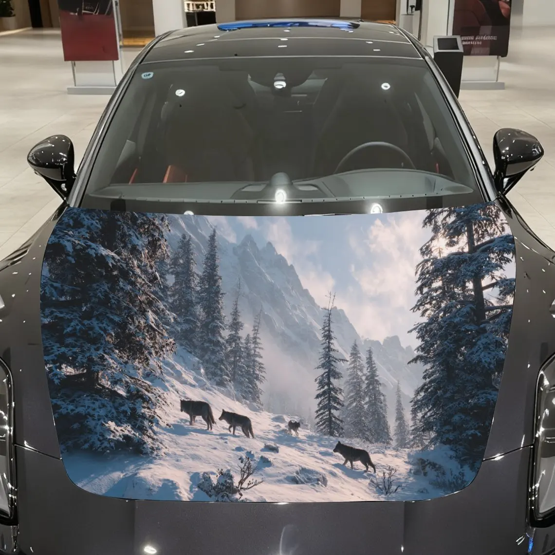 Snowy Wolf Pack Car Hood Wrap, Winter Wildlife Art Car Hood Decal, Car Exterior Accessory, Waterproof and Self-adhesive Auto Cov
Snowy Wolf Pack Car Hood Wrap, Winter Wildlife Art Car Hood Decal, Car Exterior Accessory, Waterproof and Self-adhesive Auto Cov