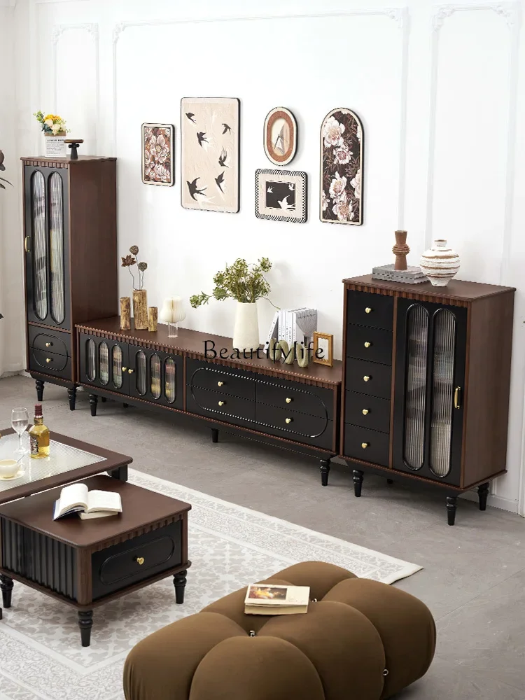 yj19 Medieval Style Pure Solid Wood TV Cabinet French Light Luxury Retro TV Stand
yj19 Medieval Style Pure Solid Wood TV Cabinet French Light Luxury Retro TV Stand