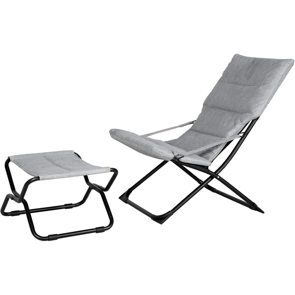 Outdoor Chaise Lounge Chair,Reclining Folding Patio Camping Chair with Separate Footrest,Adjustable Chaise Lounges for
Outdoor Chaise Lounge Chair,Reclining Folding Patio Camping Chair with Separate Footrest,Adjustable Chaise Lounges for
