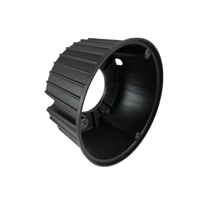 CNC machined black plastic Equipment Protective Enclosure Industrial Round Cover Ribbed heat dissipation fittings
CNC machined black plastic Equipment Protective Enclosure Industrial Round Cover Ribbed heat dissipation fittings