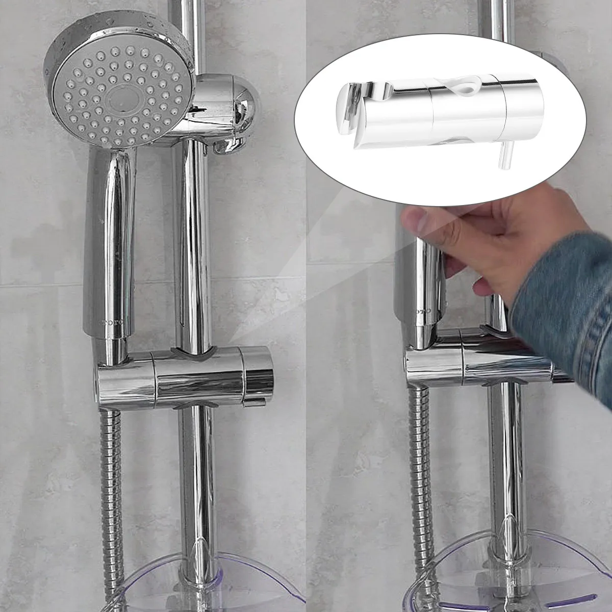 Engineering Grade Adjustable Shower Head Holder Wall Mount Bracket Universal Fit for Handheld Shower Rails Slider Clamps
Engineering Grade Adjustable Shower Head Holder Wall Mount Bracket Universal Fit for Handheld Shower Rails Slider Clamps