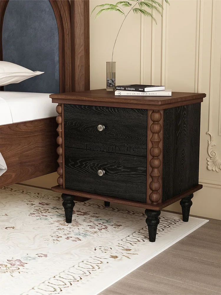 yj19 French-style Vintage Solid Wood Bedside Table American Retro Storage Cabinet
yj19 French-style Vintage Solid Wood Bedside Table American Retro Storage Cabinet