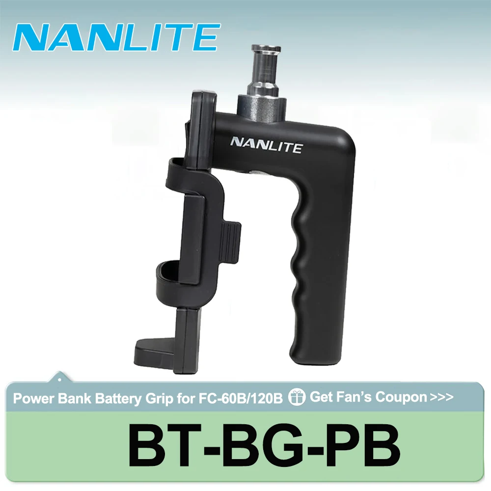Nanlite BT-BG-PB Power Bank Battery Grip for FC-60B and FC-120B Support Handheld or with the Light Frame Installation
Nanlite BT-BG-PB Power Bank Battery Grip for FC-60B and FC-120B Support Handheld or with the Light Frame Installation