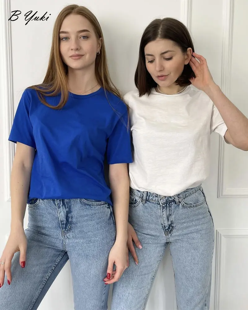 Blessyuki Soft T Shirt for Women Summer New 100% Cotton Oversized Basic Tees Female Casual O-Neck Short Sleeve Solid 1+1 Tops
Blessyuki Soft T Shirt for Women Summer New 100% Cotton Oversized Basic Tees Female Casual O-Neck Short Sleeve Solid 1+1 Tops