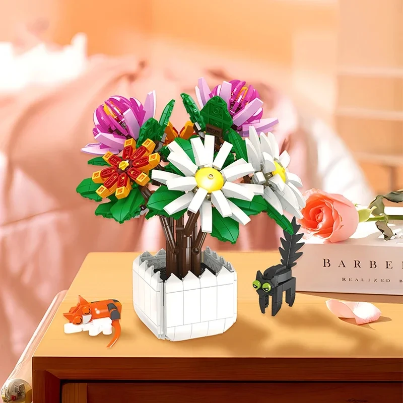 MOC Chrysanthemum Potted Plant Building Blocks Set Desktop Vase Fun Decor Animal Flower DIY Toys For Kids Birthday Holiday Gifts
MOC Chrysanthemum Potted Plant Building Blocks Set Desktop Vase Fun Decor Animal Flower DIY Toys For Kids Birthday Holiday Gifts