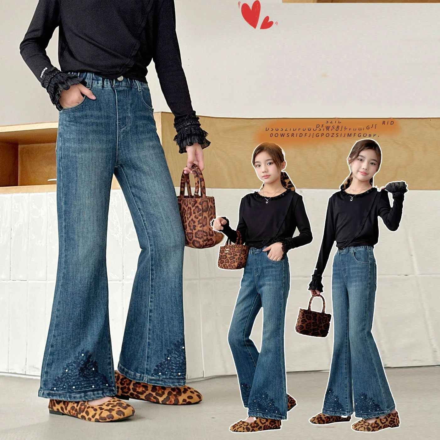 Girls Denim Ages 4-14Y Teen Bootcut Jeans Teenage Vintage Trousers Toddler Girl Casual Fashion Denim Bottom Kids Y2k Long Pants
Girls Denim Ages 4-14Y Teen Bootcut Jeans Teenage Vintage Trousers Toddler Girl Casual Fashion Denim Bottom Kids Y2k Long Pants