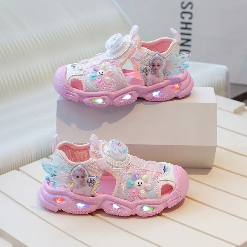 Disney LED Sport Sandals Summer Cartoon Princess Elsa Frozen Casual Beach Soft Sole Kids Shoes Glowing Slippers Size 22-37
Disney LED Sport Sandals Summer Cartoon Princess Elsa Frozen Casual Beach Soft Sole Kids Shoes Glowing Slippers Size 22-37