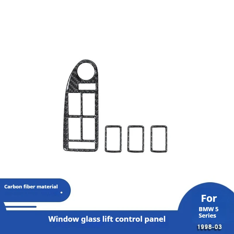 For Applicable To BMW 98-03 5 Series E39 Carbon Fiber Interior Modification Parts Window Lift Button Panel Decorative Sticker
For Applicable To BMW 98-03 5 Series E39 Carbon Fiber Interior Modification Parts Window Lift Button Panel Decorative Sticker