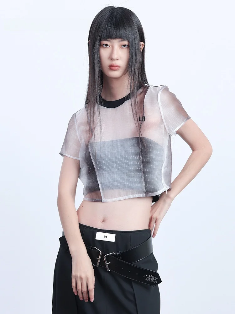 Napa Jia 2024 Summer Unique Patchwork T-Shirt 3D Logo Embroidery Mesh Short Sleeve Top Women's Fashion Commute Style Slim Fit
Napa Jia 2024 Summer Unique Patchwork T-Shirt 3D Logo Embroidery Mesh Short Sleeve Top Women's Fashion Commute Style Slim Fit