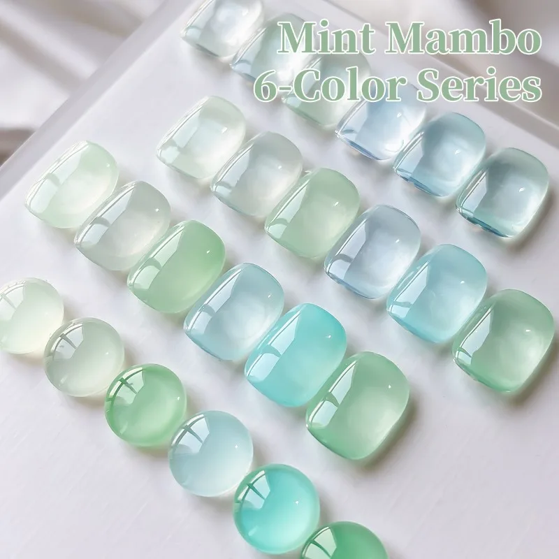 Hot Sale 6-color Ice Clear Milk Green Blue Green Nail Oil Glue Mint Manbo Series Nail Salon Exclusive
Hot Sale 6-color Ice Clear Milk Green Blue Green Nail Oil Glue Mint Manbo Series Nail Salon Exclusive