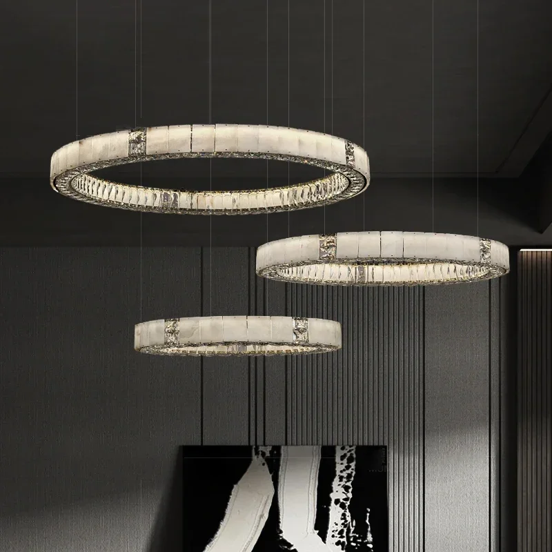 Modern Luxury Marble Crystal Round Chandelier for Villa Living Dining Room Grand Hall Ceiling Lighting Fixture
Modern Luxury Marble Crystal Round Chandelier for Villa Living Dining Room Grand Hall Ceiling Lighting Fixture
