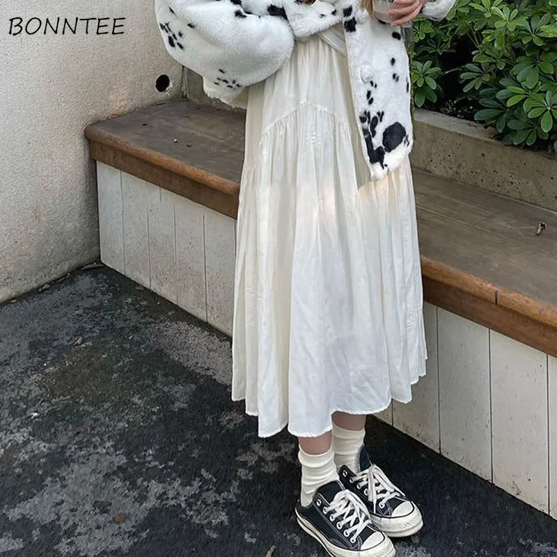 Skirts Women Summer A-line Korean Style College All-match Popular Fashion Cozy Folds Solid Daily Casual Elastic Waist Female New
Skirts Women Summer A-line Korean Style College All-match Popular Fashion Cozy Folds Solid Daily Casual Elastic Waist Female New