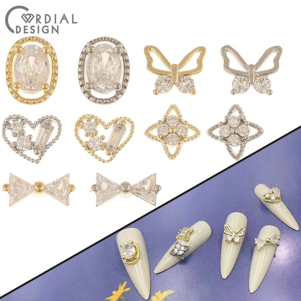 Cordial Design 50Pcs DIY Accessories/Fingernail Making/Hand Made/Cubic Zircon/Genuine Gold Plating/Jewelry Findings & Components
Cordial Design 50Pcs DIY Accessories/Fingernail Making/Hand Made/Cubic Zircon/Genuine Gold Plating/Jewelry Findings & Components