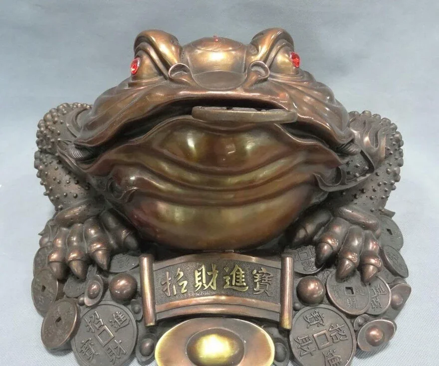 17" Chinese Pure Bronze Diagrams Wealth YuanBao Coin Hoptoad Toad Statue Set
17" Chinese Pure Bronze Diagrams Wealth YuanBao Coin Hoptoad Toad Statue Set