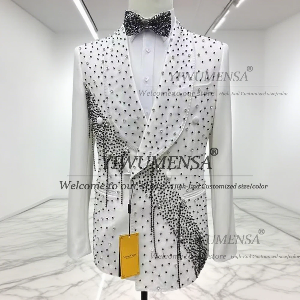 Crystals Beaded Suits Men For Wedding 2 Pieces Sets Customized Shawl Label Groom Blazers Male Fashion Dinner Party Tuxedos 2026
Crystals Beaded Suits Men For Wedding 2 Pieces Sets Customized Shawl Label Groom Blazers Male Fashion Dinner Party Tuxedos 2026