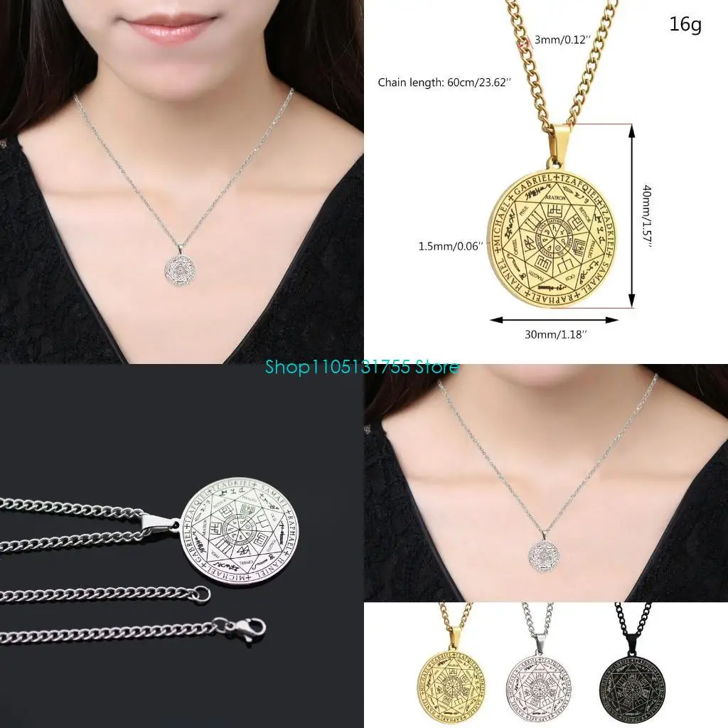 K0EF Necklace Seals of The Seven Archangels Pendant Choker Statement Dress Acces
K0EF Necklace Seals of The Seven Archangels Pendant Choker Statement Dress Acces