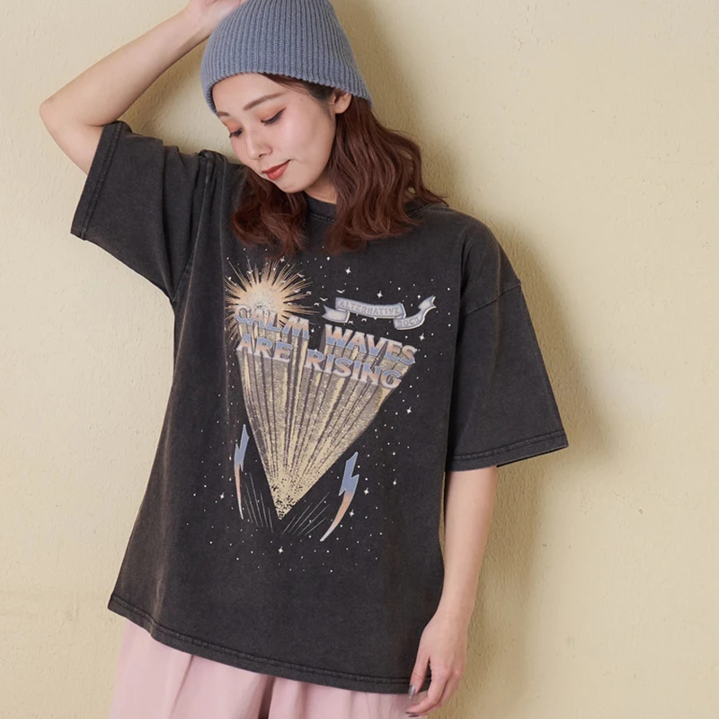 New 2026 Summer Women's Cotton Short Sleeve T-shirt Laser Letter Print Loose Fit Comfortable Versatile Japanese Style round Neck
New 2026 Summer Women's Cotton Short Sleeve T-shirt Laser Letter Print Loose Fit Comfortable Versatile Japanese Style round Neck