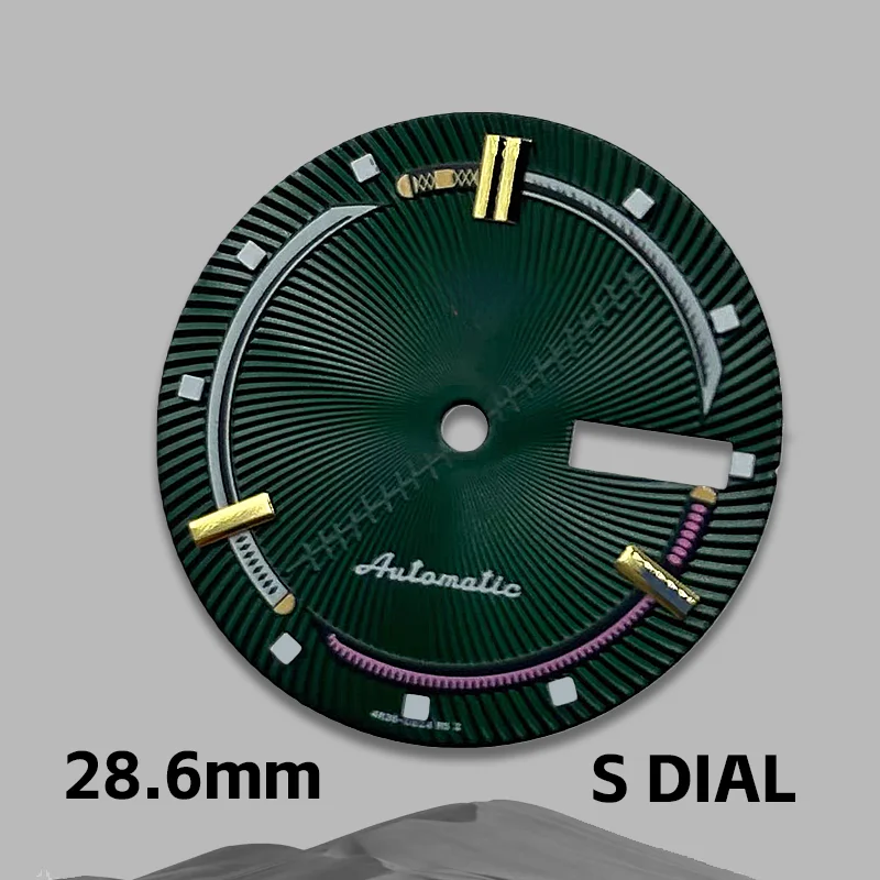 28.6mm S dial NH36 dial with green surface, suitable for NH36 movement, No Luminous, watch modification parts
28.6mm S dial NH36 dial with green surface, suitable for NH36 movement, No Luminous, watch modification parts
