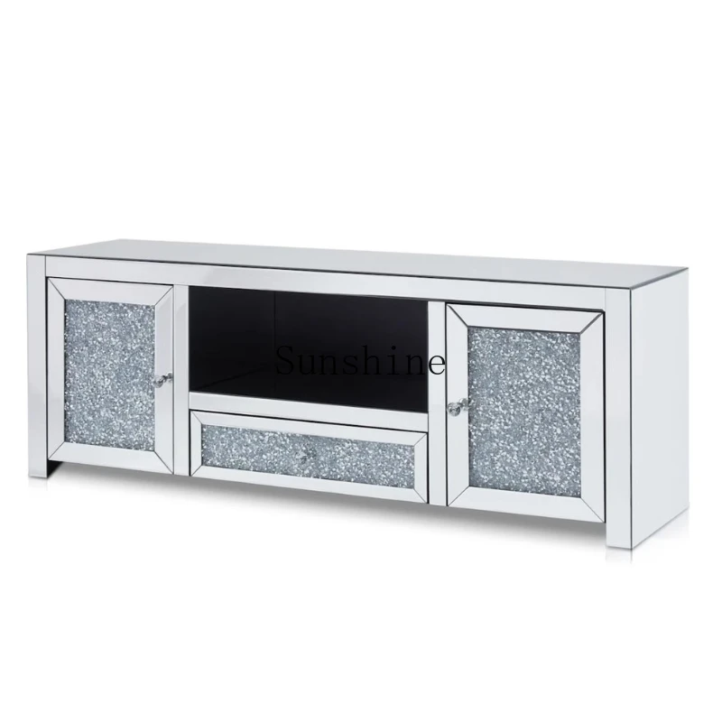 European mirror TV cabinet Modern light luxury living room Household small apartment storage cabinet
European mirror TV cabinet Modern light luxury living room Household small apartment storage cabinet