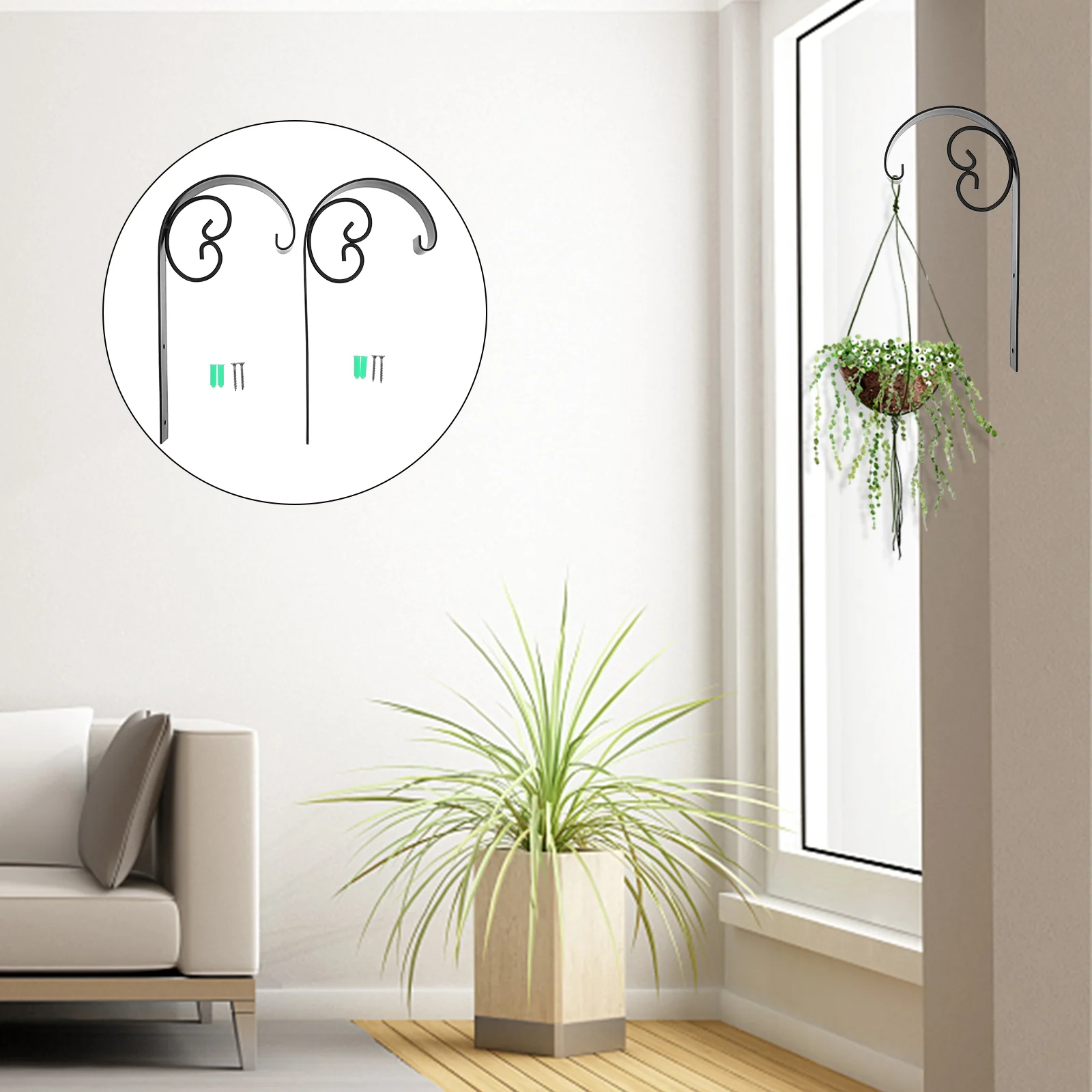 Plant Wall Bracket Mounted Flower Basket Pots Hanging Flowerpot Stand Iron Garden Hook
Plant Wall Bracket Mounted Flower Basket Pots Hanging Flowerpot Stand Iron Garden Hook