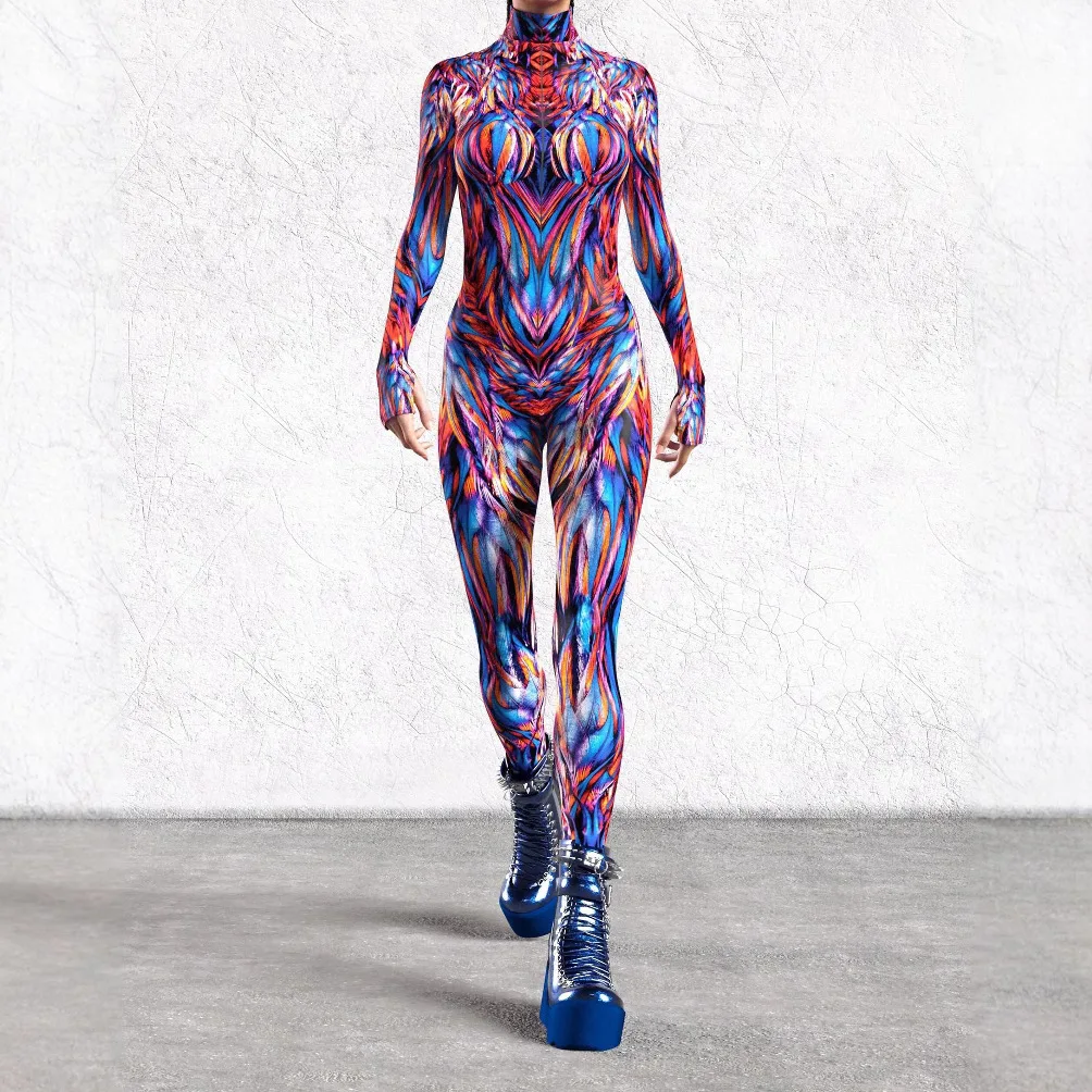 Women Performance 3D Digital Printing Bodysuit Halloween Cosplay Tights Jumpsuit Adult Carnival Party Stage Show Dance Costume
Women Performance 3D Digital Printing Bodysuit Halloween Cosplay Tights Jumpsuit Adult Carnival Party Stage Show Dance Costume
