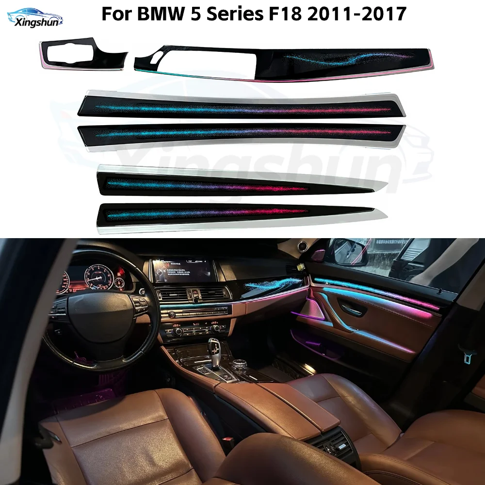 Атмосферная подсветка Galaxy для BMW F10 F11 2011-2017 5 серии, светодиодное освещение салона автомобиля, улучшение, аксессуары для твитеров и динамиков
Атмосферная подсветка Galaxy для BMW F10 F11 2011-2017 5 серии, светодиодное освещение салона автомобиля, улучшение, аксессуары для твитеров и динамиков
