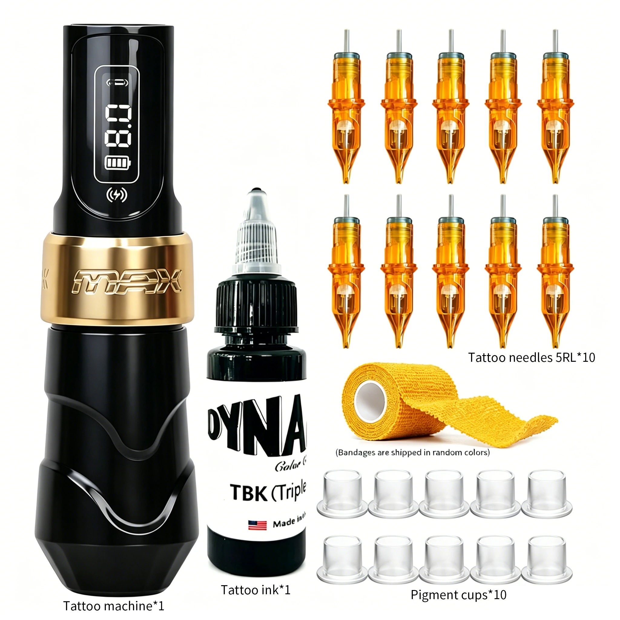 MAX Wireless Tattoo Machine Kit Coreless Tattoo Pen 2400mAh Battery Tattoo Accessories for Artists
MAX Wireless Tattoo Machine Kit Coreless Tattoo Pen 2400mAh Battery Tattoo Accessories for Artists