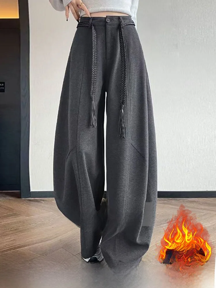 Шерстяные брюки с глубокими глазами на подкладке Thi, широкие брюки, женские повседневные брюки, корейские брюки с высокой талией, прямой крой, ветер для поездок на работу
Шерстяные брюки с глубокими глазами на подкладке Thi, широкие брюки, женские повседневные брюки, корейские брюки с высокой талией, прямой крой, ветер для поездок на работу