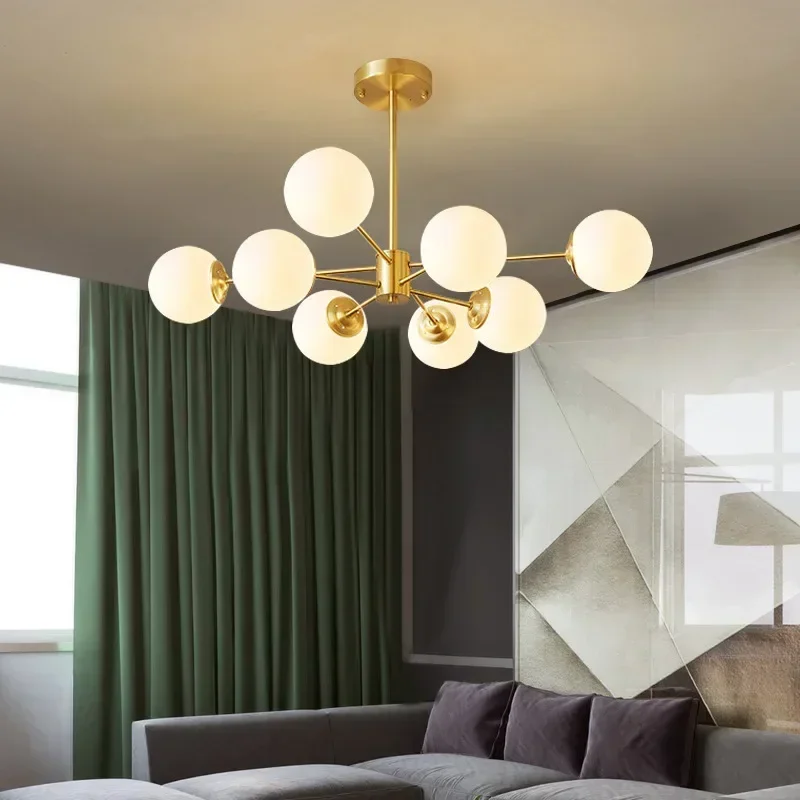 SANDYHA All Copper Magic Bean Pendant Light Nordic Fashion Living Room Bedroom Study Parlor Decor Lighting Fixtures
SANDYHA All Copper Magic Bean Pendant Light Nordic Fashion Living Room Bedroom Study Parlor Decor Lighting Fixtures
