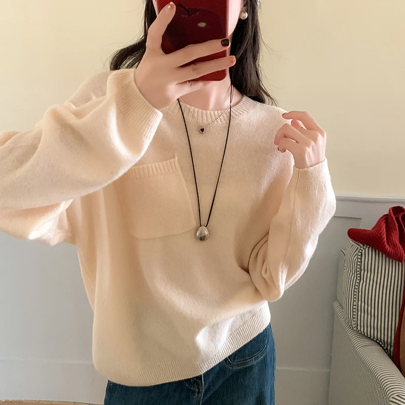 Fashion 100% Merino Wool Lazy Style O-Neck Woolen Sweater Pullover Casual Soft Cashmere Solid Color Versatile Clothing Top
Fashion 100% Merino Wool Lazy Style O-Neck Woolen Sweater Pullover Casual Soft Cashmere Solid Color Versatile Clothing Top