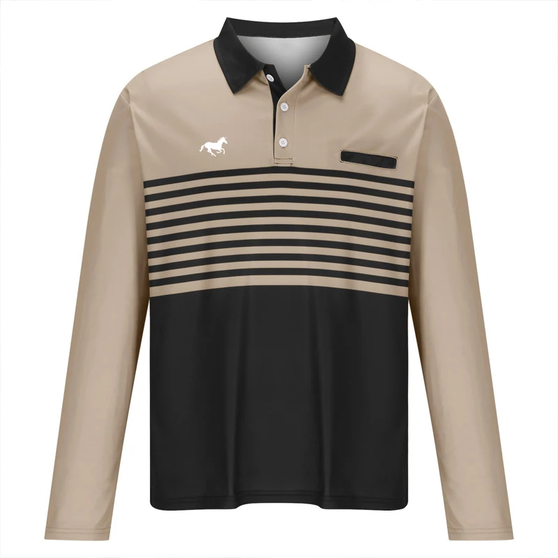 Autumn Winter Casual Men's Polo Shirt 3D Print Simple Stripe Business Social Long Sleeve Tops Fashion Loose Lapel Button Clothes
Autumn Winter Casual Men's Polo Shirt 3D Print Simple Stripe Business Social Long Sleeve Tops Fashion Loose Lapel Button Clothes