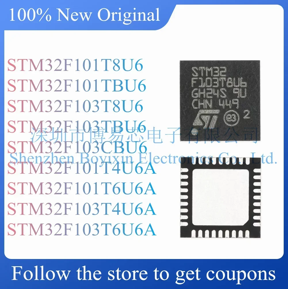 STM32F101T8U6 STM32F101TBU6 STM32F103T8U6 STM32F103TBU6 STM32F103CBU6 STM32F101T4U6A STM32F101T6U6A STM32F103T4U6A STM32F103T6U6
STM32F101T8U6 STM32F101TBU6 STM32F103T8U6 STM32F103TBU6 STM32F103CBU6 STM32F101T4U6A STM32F101T6U6A STM32F103T4U6A STM32F103T6U6