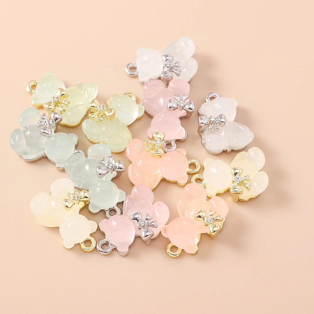 Leslie 5pcs 13*19mm Cute Dainty Crystal Gummy Bear Charms for Pendant Necklace Bracelet Jewelry Making DIY Cute Pendant Crafting
Leslie 5pcs 13*19mm Cute Dainty Crystal Gummy Bear Charms for Pendant Necklace Bracelet Jewelry Making DIY Cute Pendant Crafting
